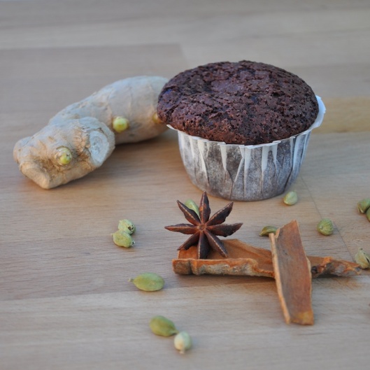 Schokoladen-Chai-Muffins {Muffins de chocolate y chai}